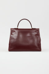 Hermès 1981 Bordeaux Box Kelly Sellier 35 Bag