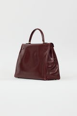 Hermès 1981 Bordeaux Box Kelly Sellier 35 Bag