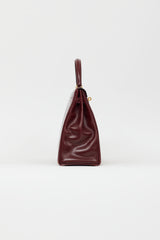 Hermès 1981 Bordeaux Box Kelly Sellier 35 Bag