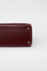 Hermès 1981 Bordeaux Box Kelly Sellier 35 Bag