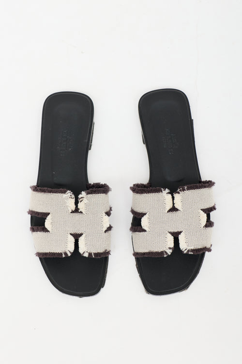 Hermès Canvas Oran Sandal