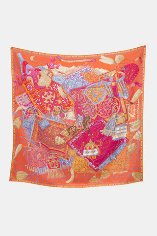Hermès 2015 Silk Cavaliers du Caucase 90 Scarf