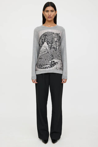 Hermès Cashmere Jungle Love Twillaine Knit Top