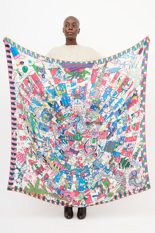 Hermès Cashmere & Silk L'Epopee d'Hermes 140 Shawl