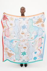 Hermès Cashmere & Silk Les Léopards 140 Shawl