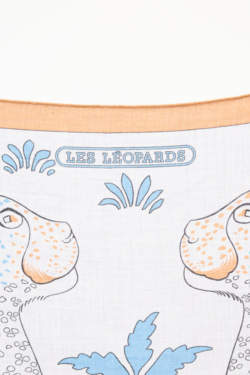 Hermès Cashmere & Silk Les Léopards 140 Shawl