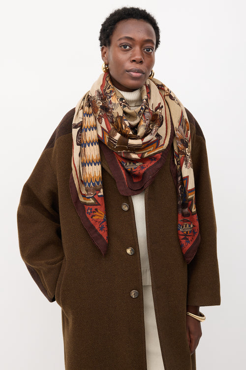Hermès Cashmere & Silk Kachinas 140 Shawl