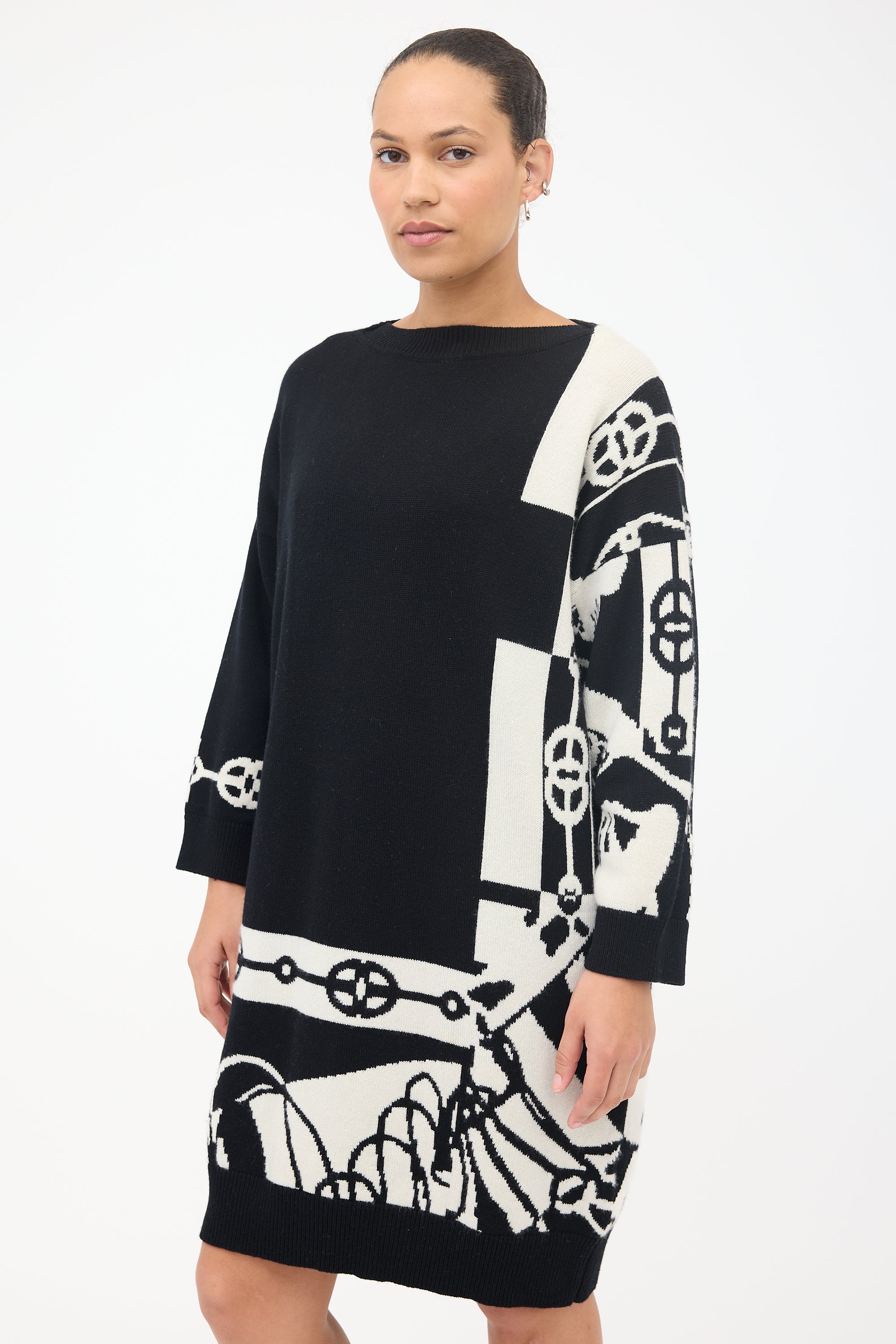 Herms // Cashmere Cliquetis Sweater Dress VSP Consignment Herms // Cashmere Cliquetis Sweater Dress VSP Consignment