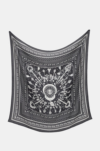 Hermès Cashmere Les Cles Bandana 140 Scarf