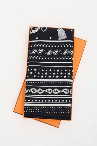 Hermès Cashmere Les Cles Bandana 140 Scarf
