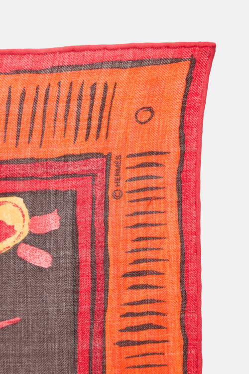 Hermès Cashmere & Silk Beloved India 140 Scarf