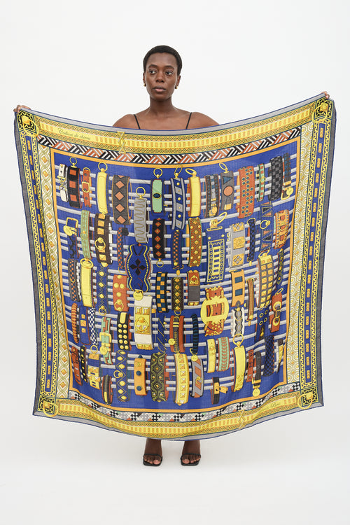 Hermès Cashmere & Silk Colliers de Chien 140 Shawl