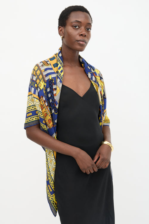 Hermès Cashmere & Silk Colliers de Chien 140 Shawl