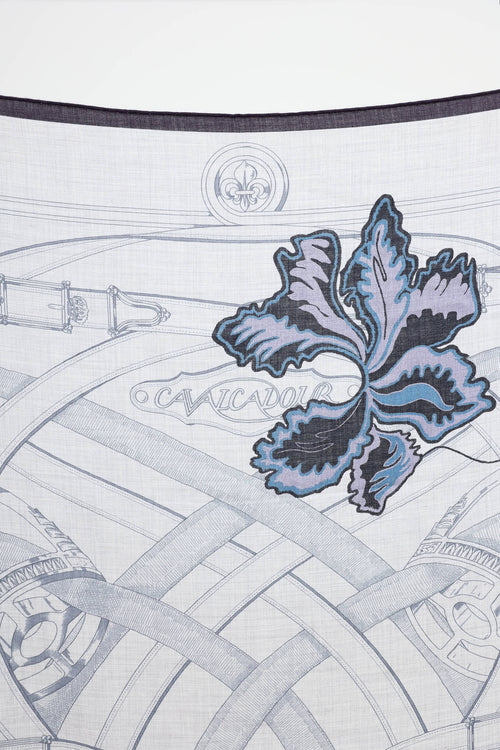Hermès Cavalcadour Fleuri 140 Shawl