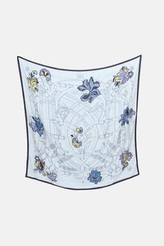 Hermès Cavalcadour Fleuri 140 Shawl