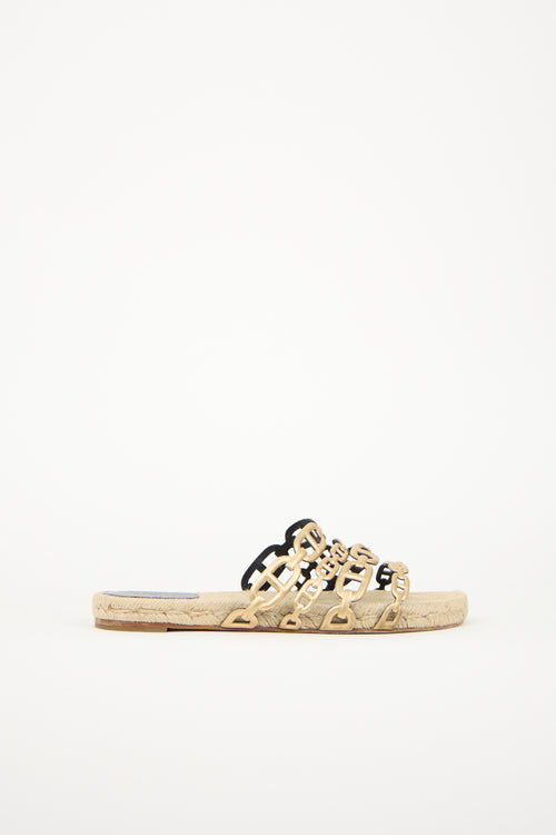 Hermès Ancone Chain Espadrille Sandal