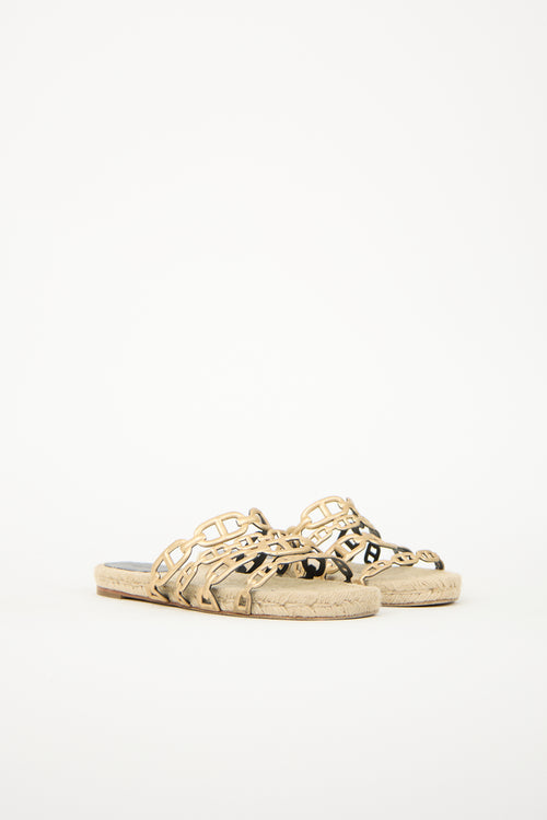 Hermès Ancone Chain Espadrille Sandal
