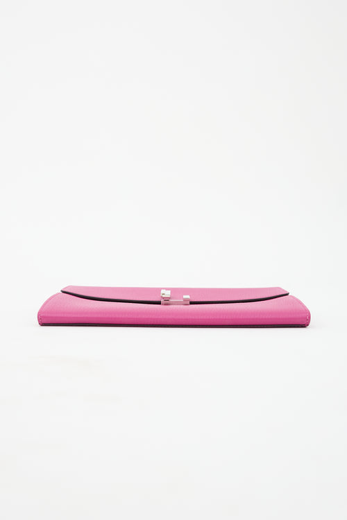 Hermès 2017 Rose Pourpre Mysore Cinhetic Clutch