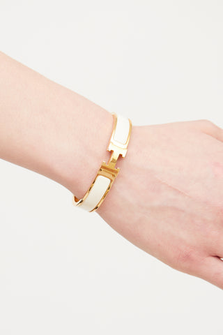 Hermès Craie & Gold Clic H Bracelet