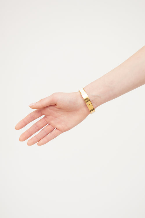 Hermès Craie & Gold Clic H Bracelet