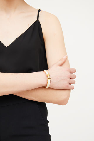Hermès Craie & Gold Clic H Bracelet