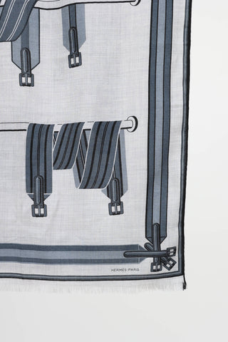 Hermès Les Sangles Rectangle 180 Scarf