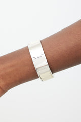 Hermès Cream & Silver Clic Clac H Bracelet