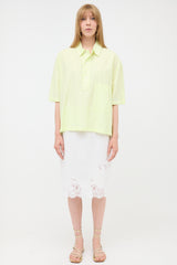 Hermès Crinkled Chemise Polo Top