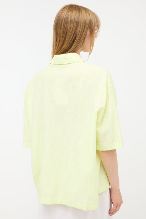 Hermès Crinkled Chemise Polo Top