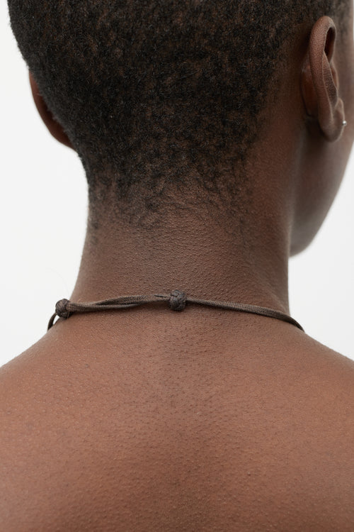 Hermès Dark Brown & White Lift Necklace