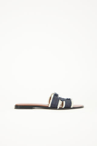 Hermès Denim & Leather Oran Sandal