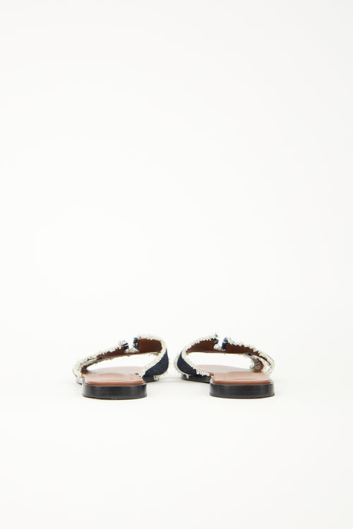 Hermès Denim & Leather Oran Sandal