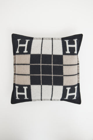 Hermès Écru Noir Avalon III Pillow