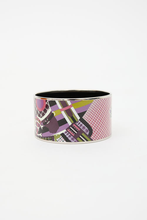 Hermès Enamel Pour Sortir Wide Bangle