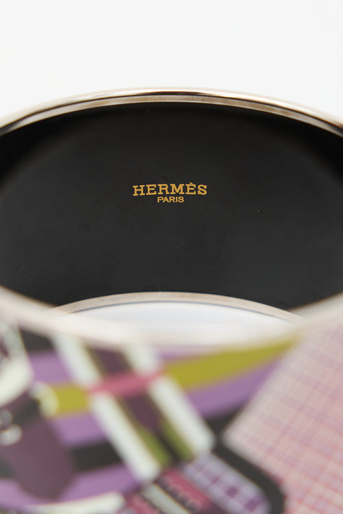 Hermès Enamel Pour Sortir Wide Bangle