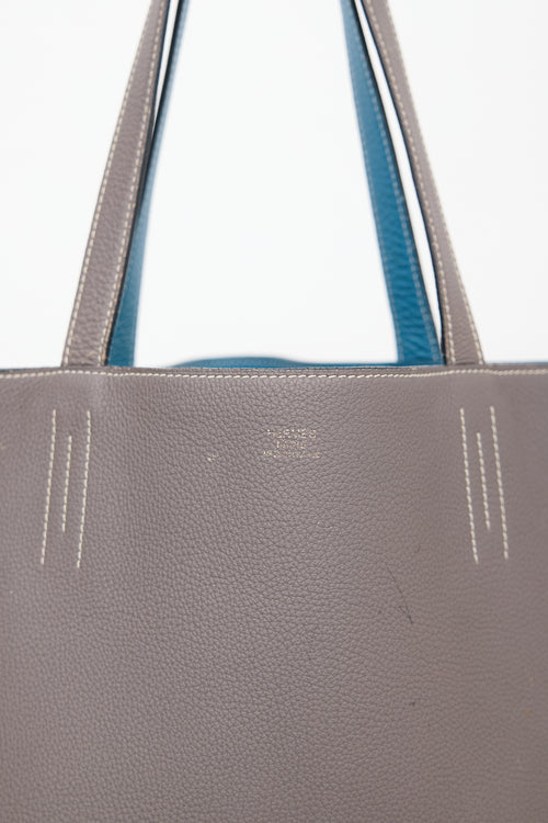 Hermès Etain Clemence Double Sens 45 Bag