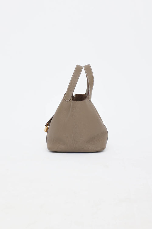Hermès 2024 Etoupe Clemence Pioctin Lock 26 Bag