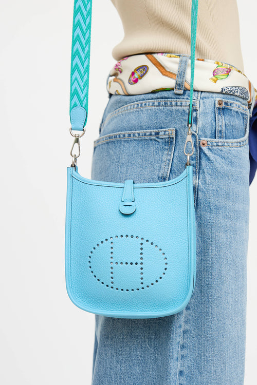 Hermès 2021 Blue De Nord Zig Zag Evelyne TPM Bag