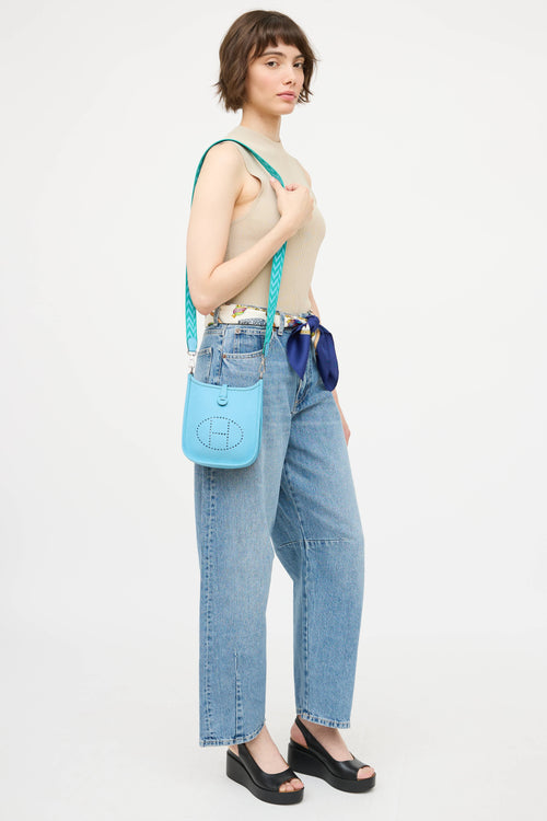 Hermès 2021 Blue De Nord Zig Zag Evelyne TPM Bag