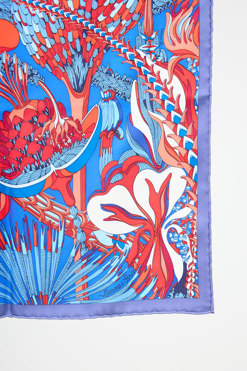 Hermès 2020 Silk Fantasie Botanique 45 Scarf