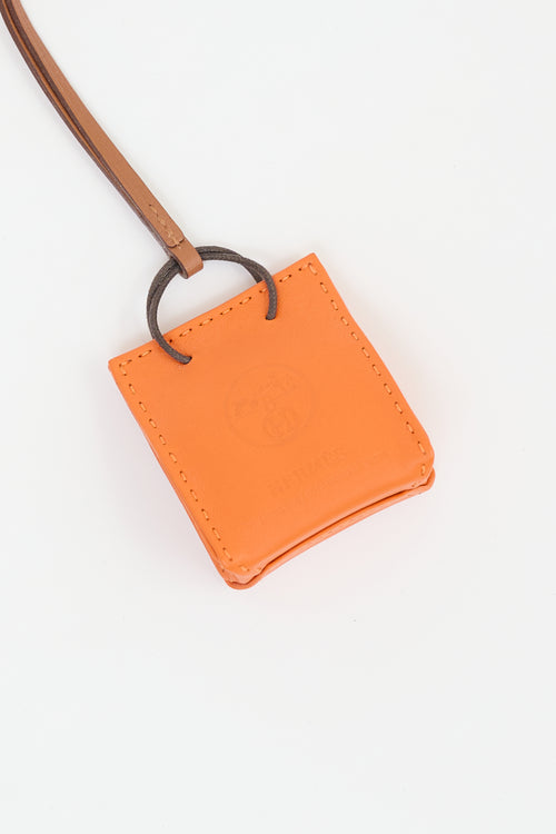 Hermès Feu Milo Swift Shopping Bag Charm