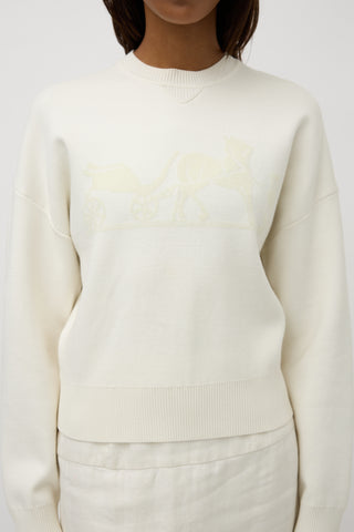 Hermès Flocked Logo Sweater