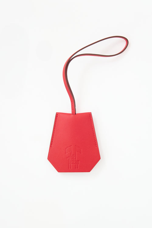 Hermès Geranium Swift Clochette Clés Keychain