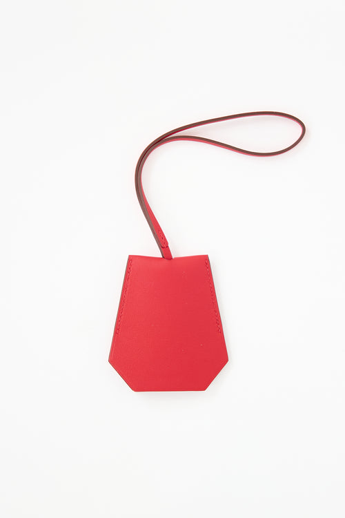 Hermès Geranium Swift Clochette Clés Keychain