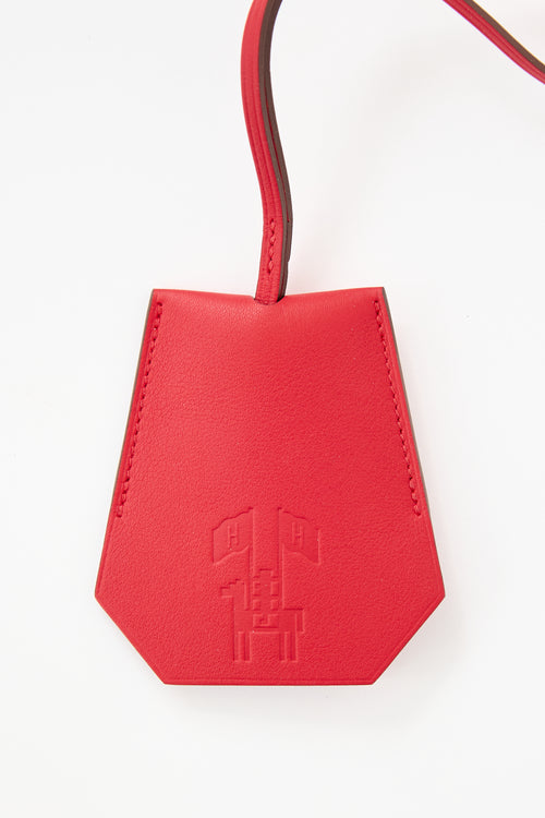 Hermès Geranium Swift Clochette Clés Keychain