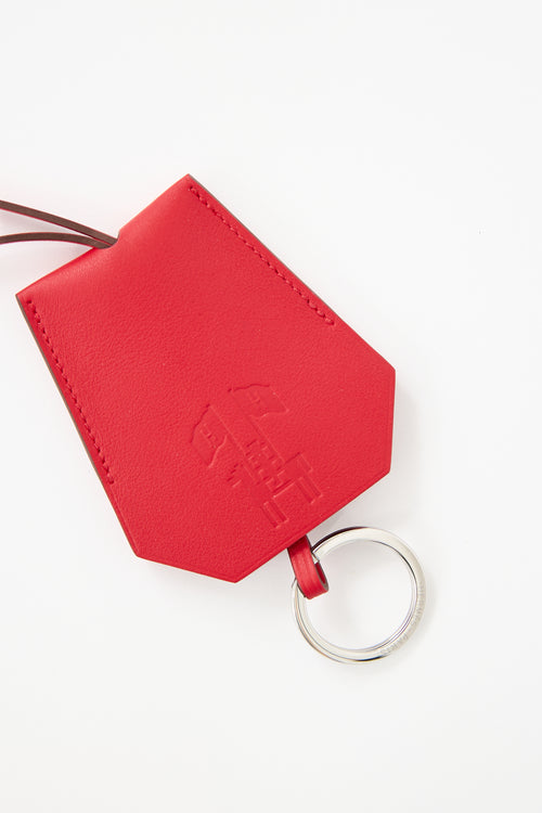 Hermès Geranium Swift Clochette Clés Keychain