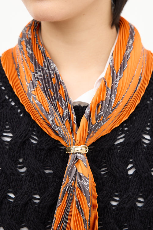 Hermès Gold Bijouterie Fantaisie Scarf Ring