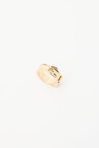 Hermès Gold Bijouterie Fantaisie Scarf Ring