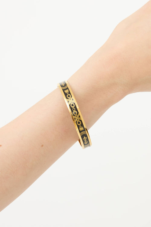 Hermès Noir Grand Apparat Narrow Bangle