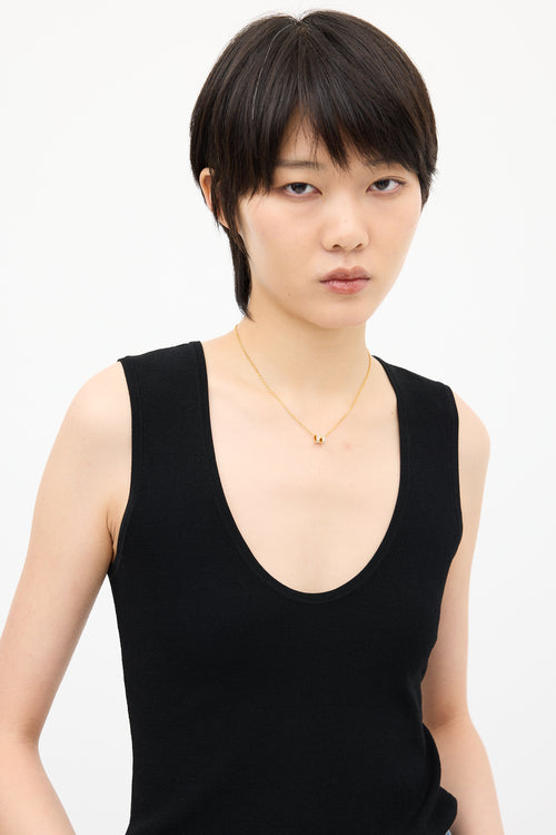 Hermès Gold & Grey Mini Pop H Necklace